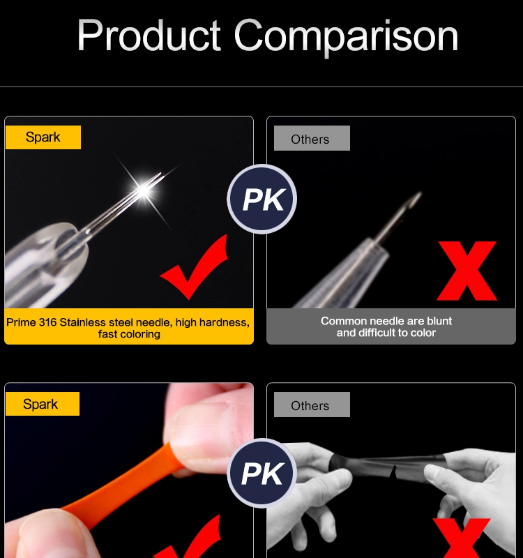100% Original Spark Tattoo Needle Membrane Tattoo Cartridges