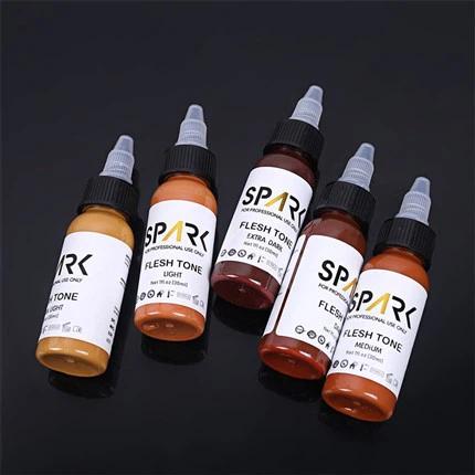 1OZ 5 Pieces Skin Color Set For Cover Ups Blending Cosmetic Tattoos Spark Tattoo Ink Tattoo Ink Set