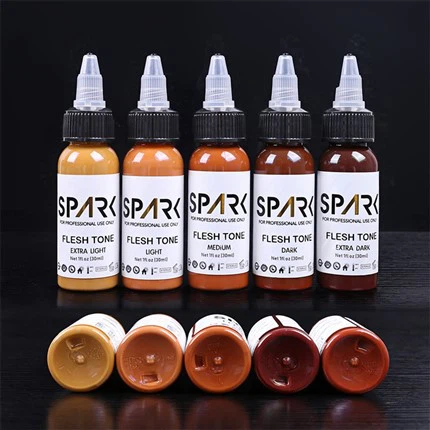 Skin Color Tattoo Ink Series Spark Tattoo Ink Tattoo Ink Set For Cover Ups Blending Cosmetic Tattoos