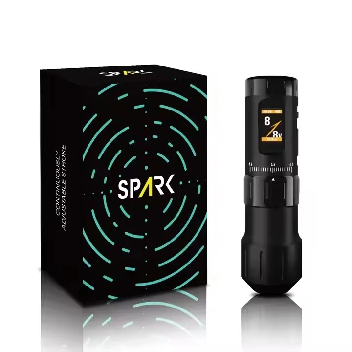 SPARK High Quality Portable Professional Wireless Tattoo Pen: Large Display, Dual Batteries, Long Standby, Premium Quality, For Tattooing