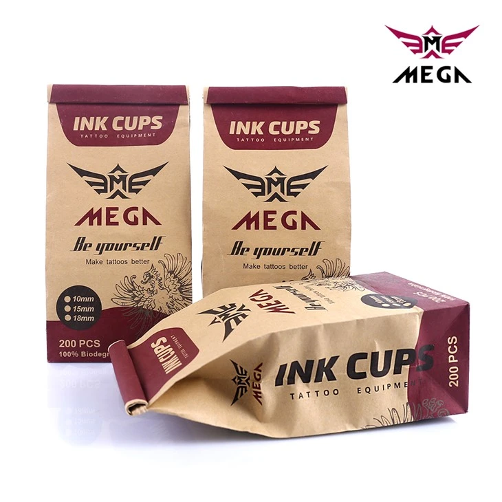 100% Biodegradable Eco-Friendly Tattoo Ink Cups