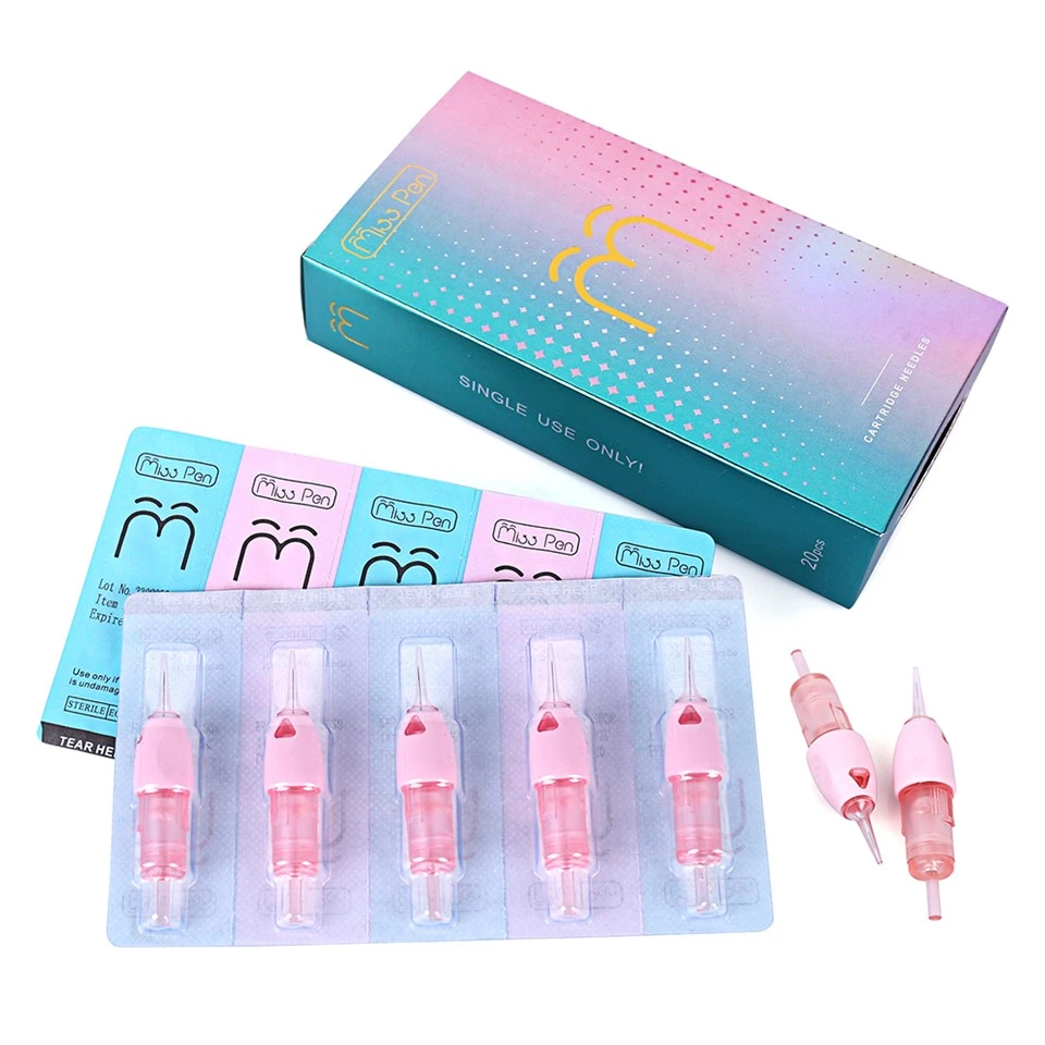 Custom Pink Art Silicone Sterile Tattoo Cartridge Needles