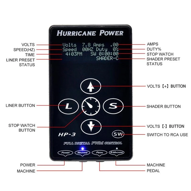Tattoo Power Supply Digital Tattoo Power Supply For Tattoo Machines