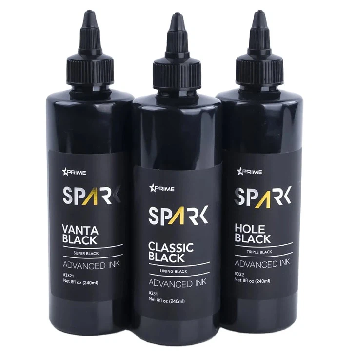 Tattoo Ink 8 Oz Super Black Black Ink Series Vanta Black Spark Tattoo Ink Tattoo Ink Set